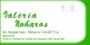 valeria moharos business card